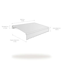 Awntech 14' Maui Right Motor (14' x 10') Retractable Patio Awning, Terracotta/Tan Multi