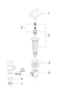 Plain Deck valve, counter-clockwise closing, 1/2"