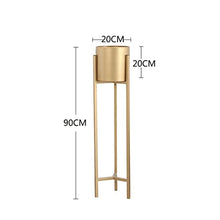 SIDUFHAOPKLL Gold Metal Plant Stand Living Room Indoor Brief Floor Iron Rack Flower Balcony Shelf Garden