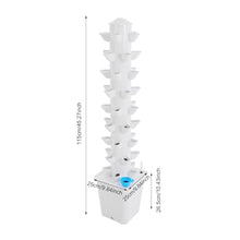 XURUIUS Hydroponic Tower Growing System,9 Tiers,Growing Mechanism,Vertical Design,Convenience,for Indoor Outdoor Plants
