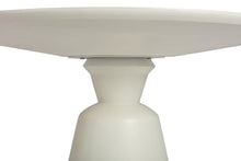 Armen Living Palea Indoor Outdoor Dining Table in White Concrete Finish