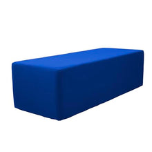FDP 24" x 60" Rectangle Oversized Outdoor Ottoman Featuring Sunbrella Fabric - Weather-Resistant, Fade-Resistant, Assembled Patio Furniture for Backyard, Poolside Seating, 18" H - Canvas Pacific Blue