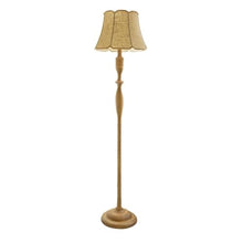 MECOLA French Retro Standing Light Handmade Linen Shade Living Room Wooden Floor Lamp with Foot Switch Farmhouse Floor Lamps E27 Bedside Reading Light