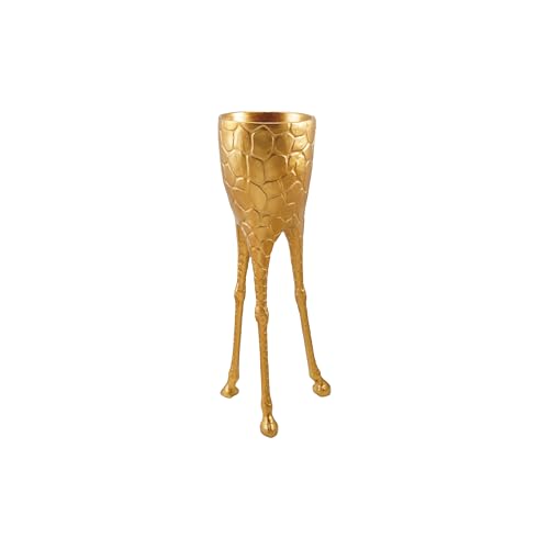 Creative Co-Op Resin Giraffe Legs Planter, Antique Gold Finish