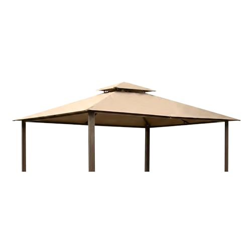 Garden Winds Heavy Duty Reinforced Replacement Canopy Top Cover Compatible with The GZ584 Kingsbury 10' x 13' Gazebo - Classic Sand, Riplock 500