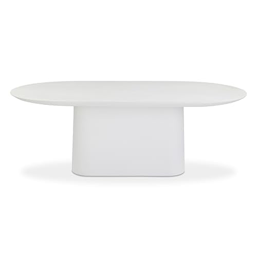 Tov Furniture Nara Pure White Indoor/Outdoor Concrete Dining Table
