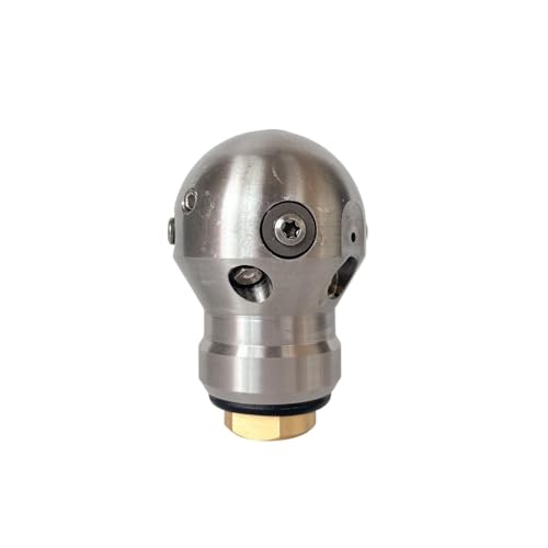 Bolisila 3/8" Rotary Nozzle High Pressure Cleaning 360 Degree Rotary Cleaning Lamp Nozzle Pipe Drain Cleaning Rotating Sewer Jet(3/8 Female 60LPM)