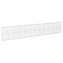 HKQWPBF Gabion Basket with Cover 472.4x19.7x78.7 Inch Galvanized Iron