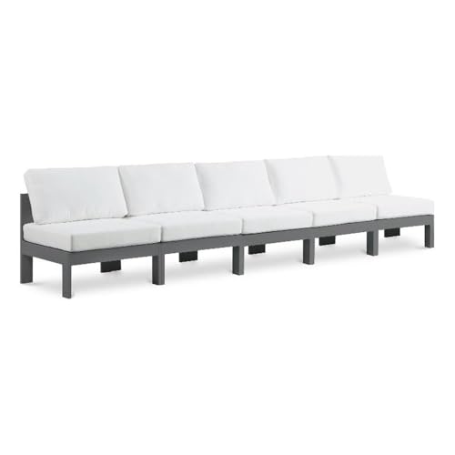 Meridian Furniture 376White-S150B Nizuc Collection Modern | Contemporary Outdoor Patio Modular Sofa