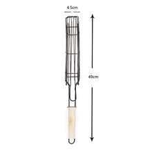 AFPSDLFJDLS Portable Bbq Grilling Basket Stainless Steel Nonstick Barbecue Grill Basket Tools Grill Mesh for Meat