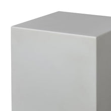 Armen Living Minerra Indoor Outdoor Side Table in White Concrete Finish