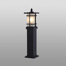 ANALYST Wall Lighting, Traditional Outdoor Lawn Lights E27 1-Light Waterproof Path Lights Glass Shade Yard Lamps IP54 Exterior Floor Mount Lighting Fixture for Pathway Walkway Porch Garden