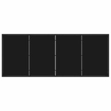 LKJVFCPW 7-Piece Garden Dining Set, Outdoor Patio Furniture with Cushions, Black Poly Rattan Table and 6 Chairs for Backyard, Deck, and Poolside