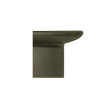 NADAAL STUDIOS Henric Outdoor Side Table, Pedestal Concrete with Seamless Rounded Edge Deep Green