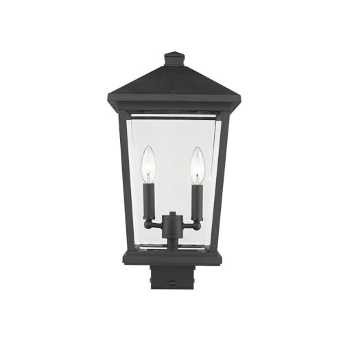 Z-Lite 2 Light Outdoor Post Mount Fixture 568PHBS-BK