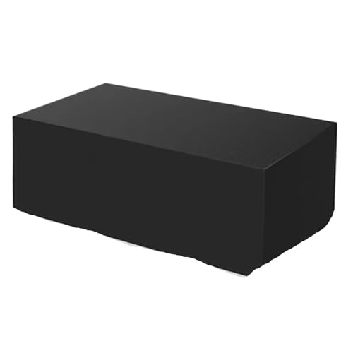 KaiYeA Outdoor Chair Cover 2pcs 210D Heavy Duty Waterproof Patio Furniture Cover Rectangular Garden Rain Snow Outdoor for Sofa Table Chair Wind-Proof(210D Black,325x208x58cm)