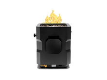 Ukiah TK-1044-T2BLK Portable Fire Pit, 15-1/4 in OAW, 15-1/4 in OAD, 16 in OAH, Propane, Piezo Ignition, Steel