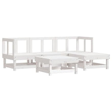 HEFZGDB 5 Piece Patio Lounge Set with Cushions White Solid WoodOutdoor Furniture Set Patio Set Patio Furniture setsSuitable for Garden, Patio, Courtyard.