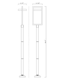 Z-Lite 1 Light Outdoor Post Mounted Fixture 566PHXLR-567P-BK-LED, Black