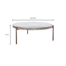 Moe's Home Collection Mendez Contemporary Stone Outdoor Coffee Table in Gray