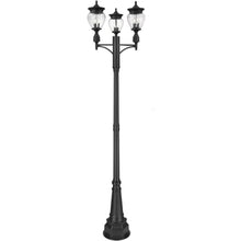Z-Lite Davina 3 Light Post Light 116" Tall Black