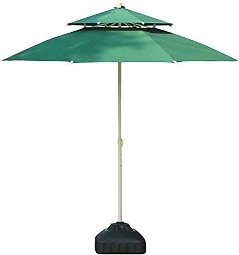 Housewares Sun Parasol Umbrella Garden Umbrellas 7.5ft/9ft Double Top Patio Umbrella, Outdoor Sun Shade for Beach/Pool/Garden Umbrellas Round Sunscreen, Water/UV-Resistant Market Um (Off White)