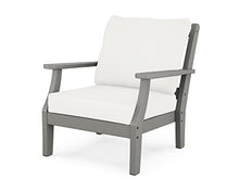 Martha Stewart by POLYWOOD® Chinoiserie 4-Piece Deep Seating Set with Loveseat in Slate Grey/Natural Linen