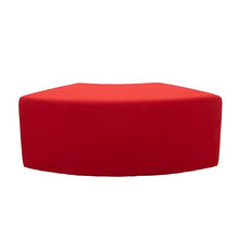FDP 24" x 48" S-Curve Oversized Outdoor Ottoman Featuring Sunbrella Fabric - Weather-Resistant, Fade-Resistant, Assembled Patio Furniture for Backyard, Poolside Seating, 18" H - Canvas Jockey Red