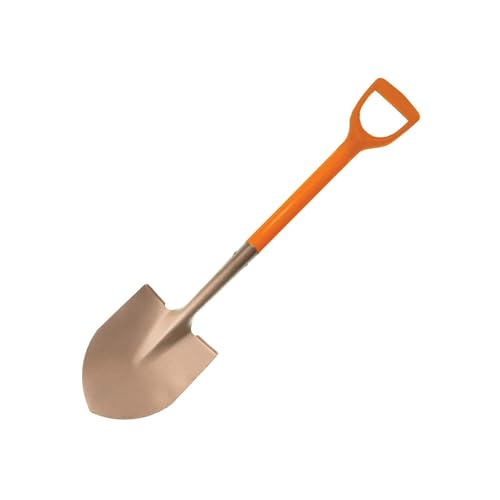 CS Unitec | Non-Sparking Round Shovel | 240 X 280 mm | Nupla D-Handle | Aluminum Bronze | Non-Magnetic | Corrosion Resistant | EX1006D-280A