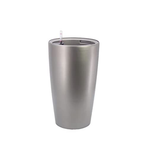 HIHELO Planters Resin Plastic Flowerpot Garden Art Vase Plant Stand Automatic Water-Absorbing Flowerpot Home Flowerpot Nursery Pots (Color : A)