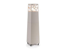 Planika Pyramid Modern Patio Heater Outdoor Fireplace Garden with Cover (Black) (Silk Grey)