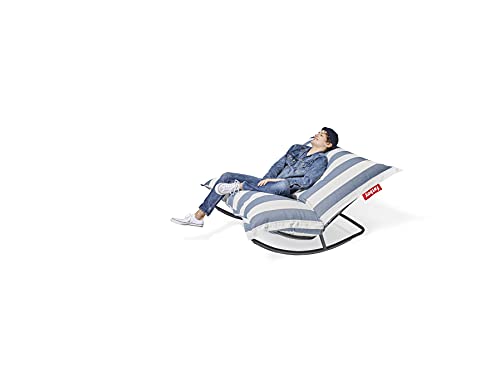 Fatboy Original Outdoor Bean Bag Rocking Chair, Stripe Ocean Blue