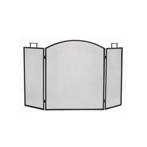 Fireplace Screen Simple Iron Fireplace Separation Screen Home Heating Protection Fence Anti-Fire Net Fireplace Fence Screen Hollow Fireplace Fire Screen