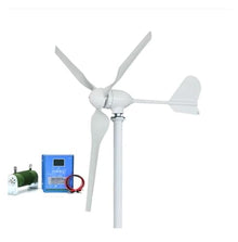 JCKJEDAT Wind Turbine Generator Kit 3000W Low Noise Horizontal Turbine 12V/24V/48V Wind Power Generator for Hybrid Solar Wind System Industrial Energy(LCD Hybrid Control,48V)
