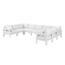 Outdoor Escape White Fabric Outdoor Patio Modular Sectional, Cushioned Seating, Durable Frame, Contemporary Style, Suitable for Outdoor Living Spaces