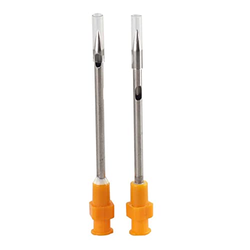 Fhis Dispensing Environmental Protection Plastic Base Stainless Steel Barbecue Meat Marinade Replacement Needles 1oz 2oz Pack of 1000 (Orange) Courier Free Shipping