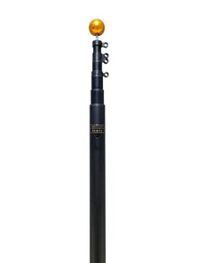 Service First 25FT Flagpole Kit Freedom Edition Black Telescoping for Outside House In Ground - Anti Tangle Swivel Ring Design - 100MPH Wind Tested with Single Flag