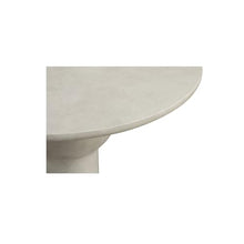 NADAAL STUDIOS Noa Outdoor Café Table, Round, Concrete, Venetian Plaster Finish, Pedestal Base, Water Resistant, Scratch Resistant, Seats 4, Cream