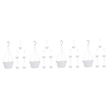 24 Sets Chain Hanging Small Planter Garden Planters Containers Pot Balcony Basket Flowerpots Pots Chlorophytum and for Wall Outdoor Plant Hooks Plants Fence Flower (Whitex4pcs 17X8.6CMx4pcs)
