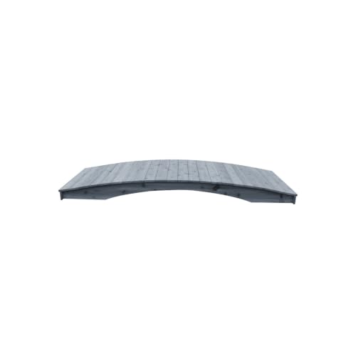 Keystone Amish Co. Cedar Plank Garden Bridge, 4' x 12', Grey Stain