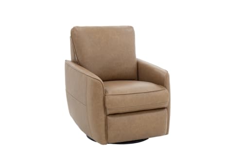 BarcaLounger Maple Power Swivel Glider Recliner-Seville-Fawn
