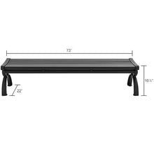 Global Industrial Outdoor 6' Aluminum Park Bench, 68" L x 17" W x 16-1/2"H