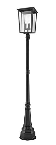Z-Lite 571PHXLR-564P-BK 3 Light Outdoor Post Mounted Fixture, Black
