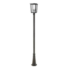 Z-Lite 2 Light Outdoor Post Mounted Fixture Oil Rubbed Bronze