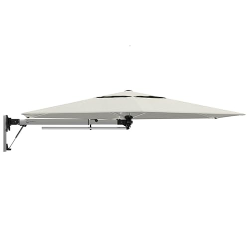 REZVANI FURNITURE STUDIO ShadowSpec Retreat Patio Umbrella, Large 9FT Hexagon Wall Mount Umbrella for Balcony, Apartments, And Outdoor Patio (Custom Colors)