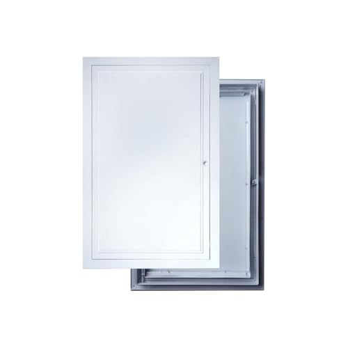 Knob Type Access Panel, Insulated Access Door White Attic Access Door 16×16/20×20/28×48/30×20in Metal Crawl Space Door for Home(26x44in/66x112cm)
