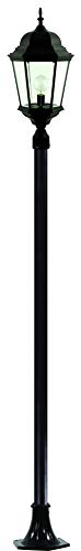 DABMAR LIGHTING GM2301-B Post Top Fixture w/Clear Glass 120 Volts, Black