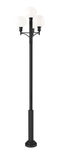 Z-Lite Laurent 1 Light Outdoor Post Mount Fixture Black