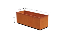 PLANTERCRAFT Large Rectangular Planters for Outdoor Plants – 48x18x18 Corten Steel Planter Box for Patios & Borders | Heavy Duty, Extra Large Outdoor Planters | Fully Assembled Metal Planter Rectangle