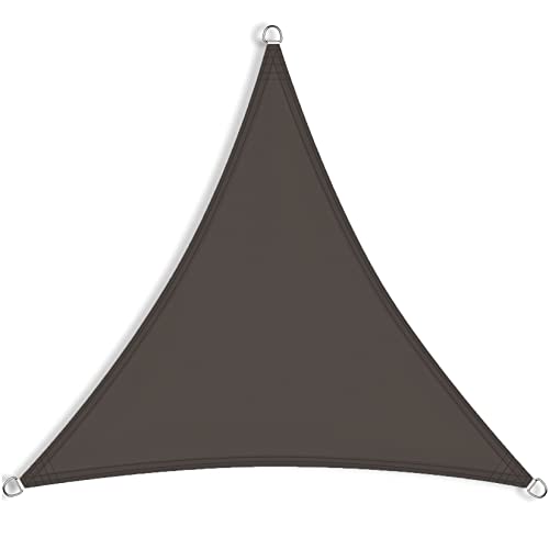 GJZDPMY 5.5x5.5m Rectangular Shade Sail - Durable Polyester Sun Protection Canopy with Fixing Kit for Garden Patio Pergola Backyard - Dark Gray Outdoor Umbrella Cover